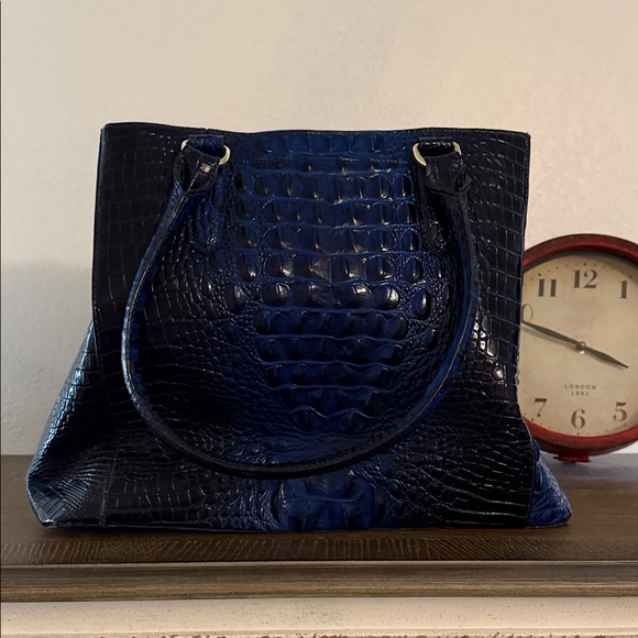 Brahmin Navy Crocodile-Embossed Tote - Picture 8 of 8
